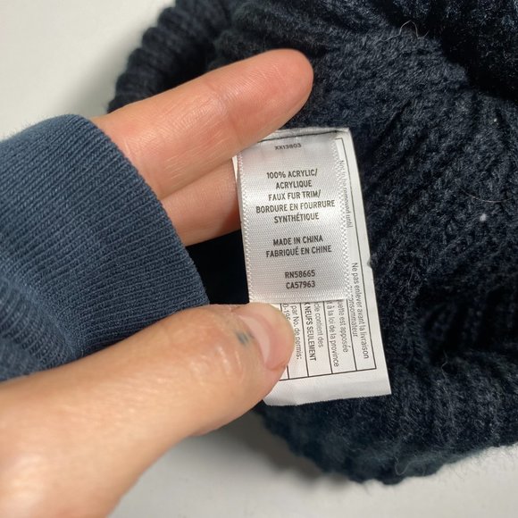 Knit Faux-Fur Pom Pom Beanie - Picture 3 of 5